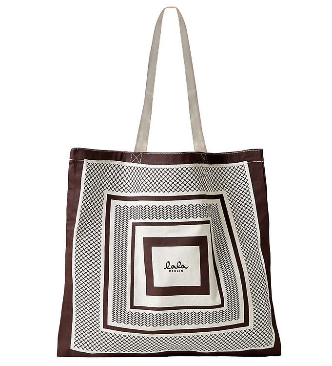 Lala Berlin Shoppingväska - Maja - Heritage Stripe Brown