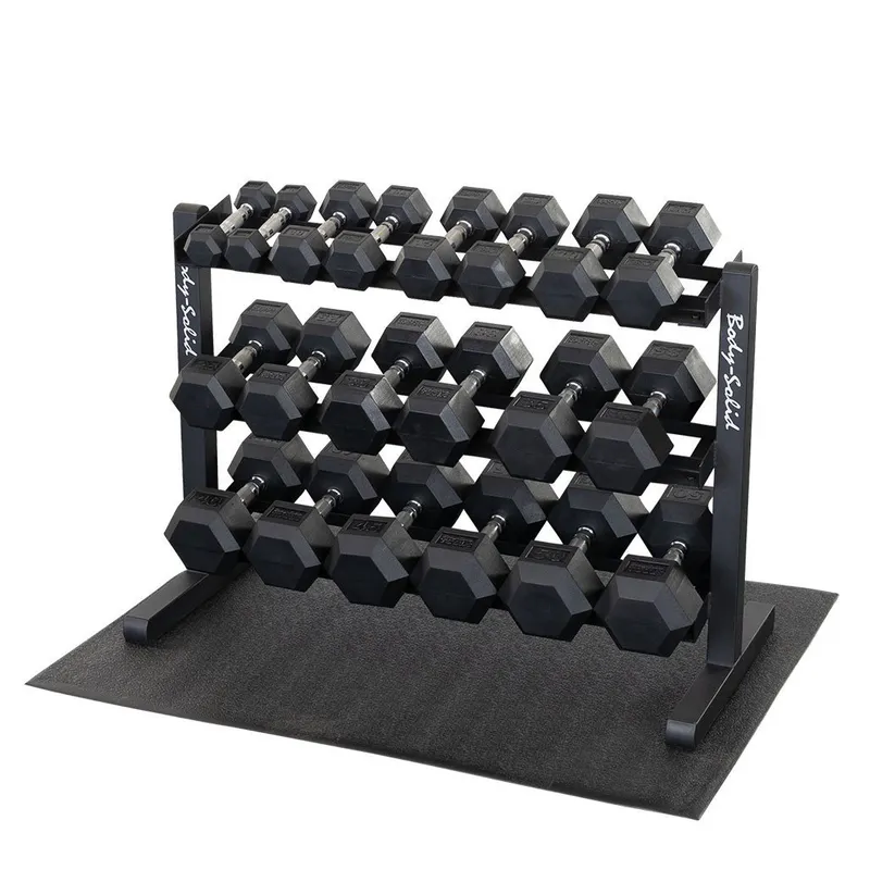 Hantelställ 102 cm, 3 hyllor