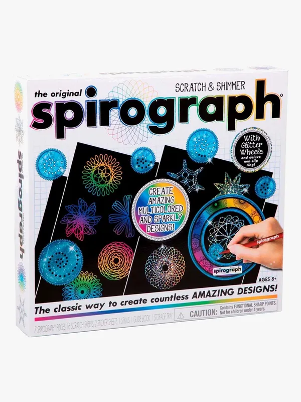 Spirograph Teckningsset - 28 Delar - Scratch & Shimmer