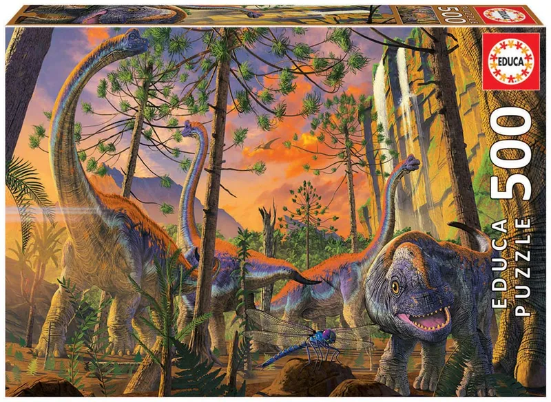 Pussel – Nyfikna dinosaurier 500 Bitar