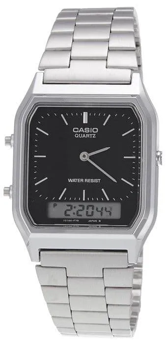 Casio Vintage Black Analogue Digital Watch - AQ-230A-1DMQYES