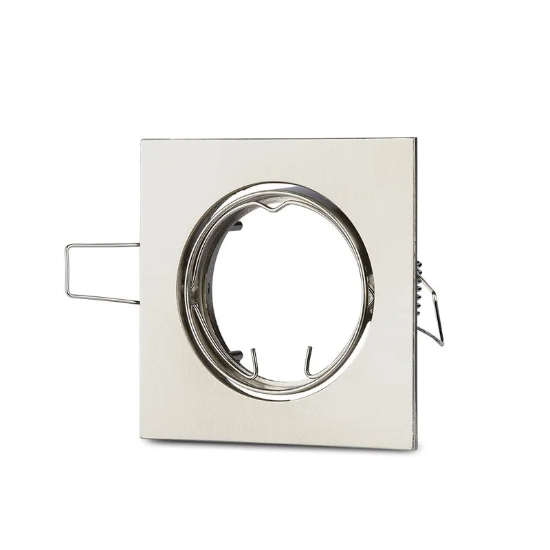 GU10 lampa - fyrkantig, satin nickel