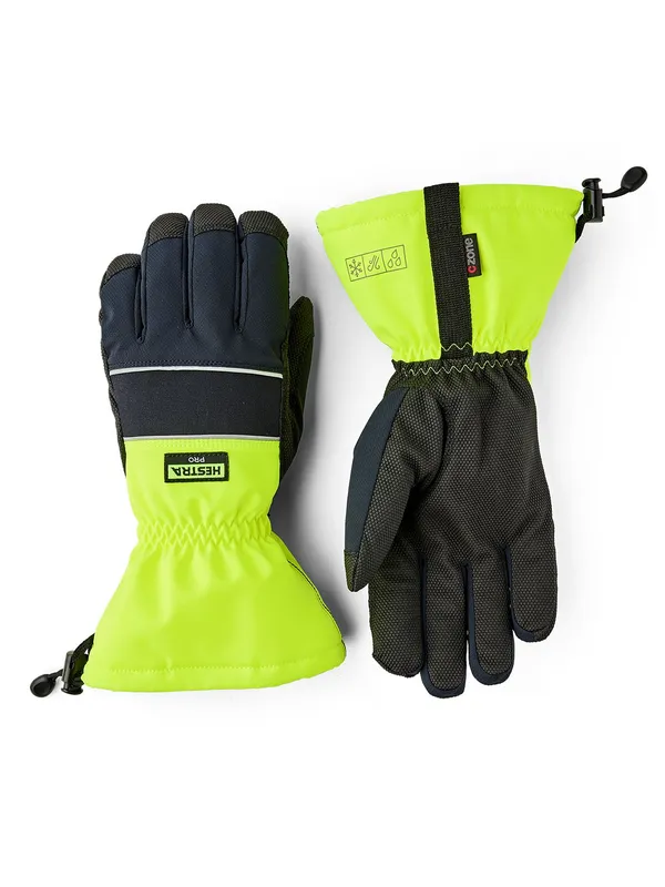 Hestra Pro Alba Czone Vinterhandske high-vis gul/svart 12