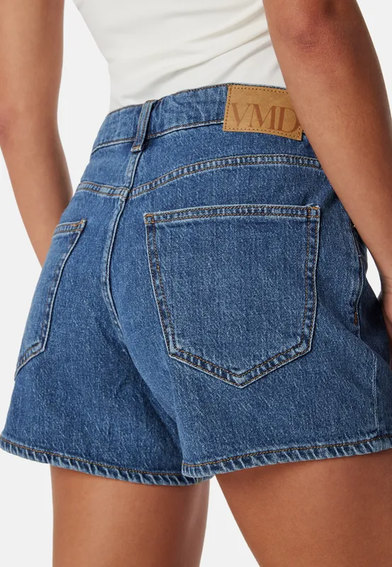 Vmtess mid rise short denim shorts (#2028)