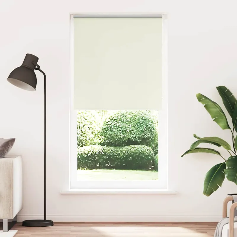 vidaXL Rullgardin mörkläggning naturvit 110×230 cm tygbredd 105,7 cm