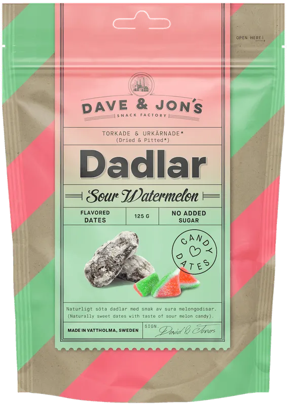 Dave & Jon’s Dadlar Sour Watermelon - 125 g
