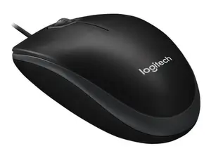 Logitech B100 Optical USB Mouse - mus - Mouse - Optic - 3 knappar - Svart
