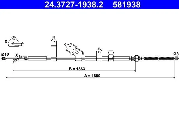 ATE 24.3727-1938.2 Handbromsvajer
