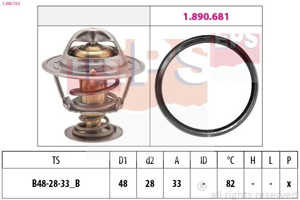 Termostat, kylvätska EPS 1.880.724