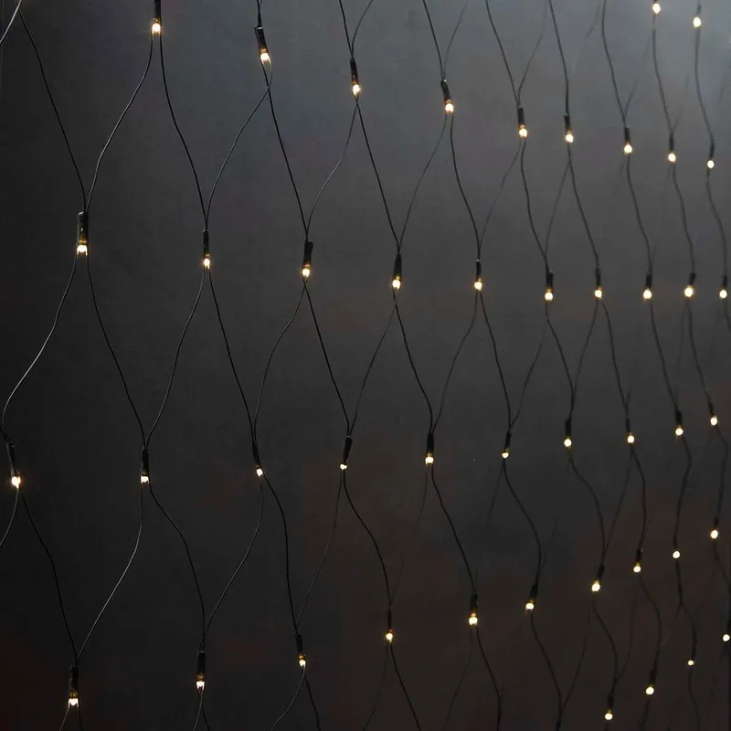 Dekorativa Nätljus | Varm Vit | 320 LED’s | 3 x 1.5 m | Ljuseffekter: 7 | Inomhus eller Utomhus | Strömadapter