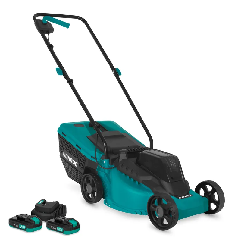 Batteridriven gräsklippare 20V - borstlös - 32 cm | Inkl. 2x 2.0Ah batterier och laddare