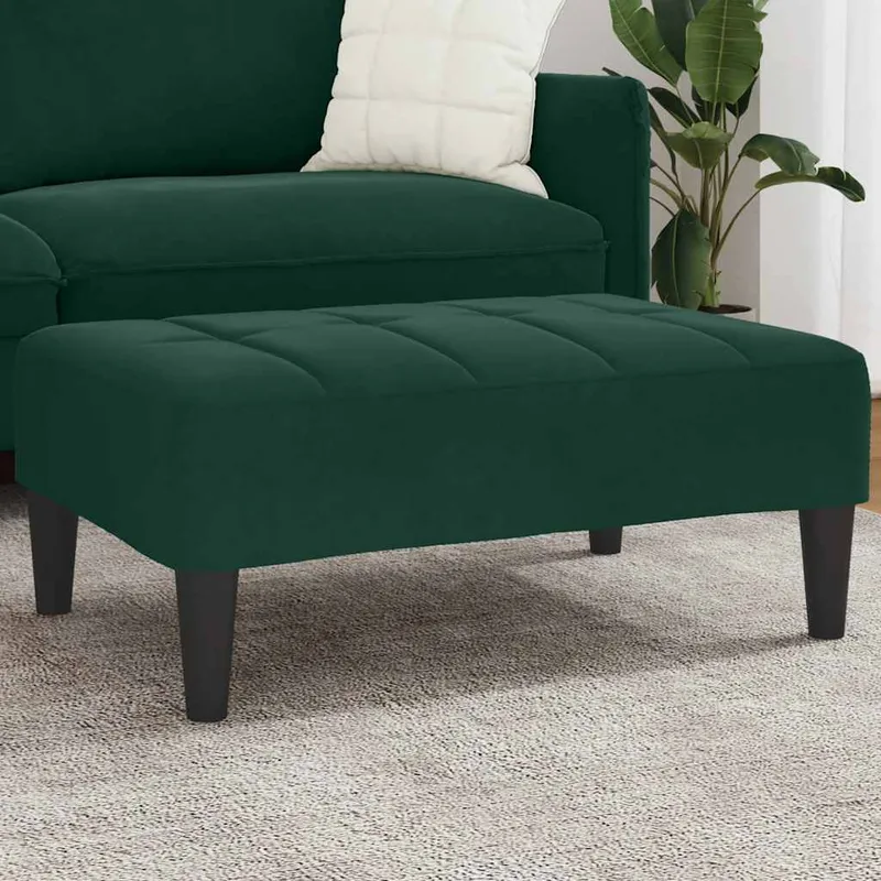 vidaXL Fotpall mörkgrön 77x55x31 cm sammet (#2060)