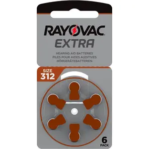 Rayovac Extra Hörapparatsbatterier 312 brun 6-pack