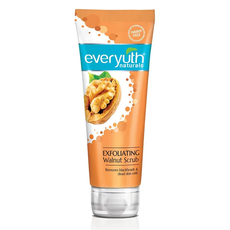 Everyuth Naturals Exfoliating Walnut Scrub 100g Tub Djuprengörande Ansiktsskrubb för Mjuk Ljus Hud