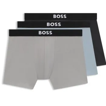 BOSS Kalsonger 3P ONE Boxer Brief Blå/Grå bomull Large Herr