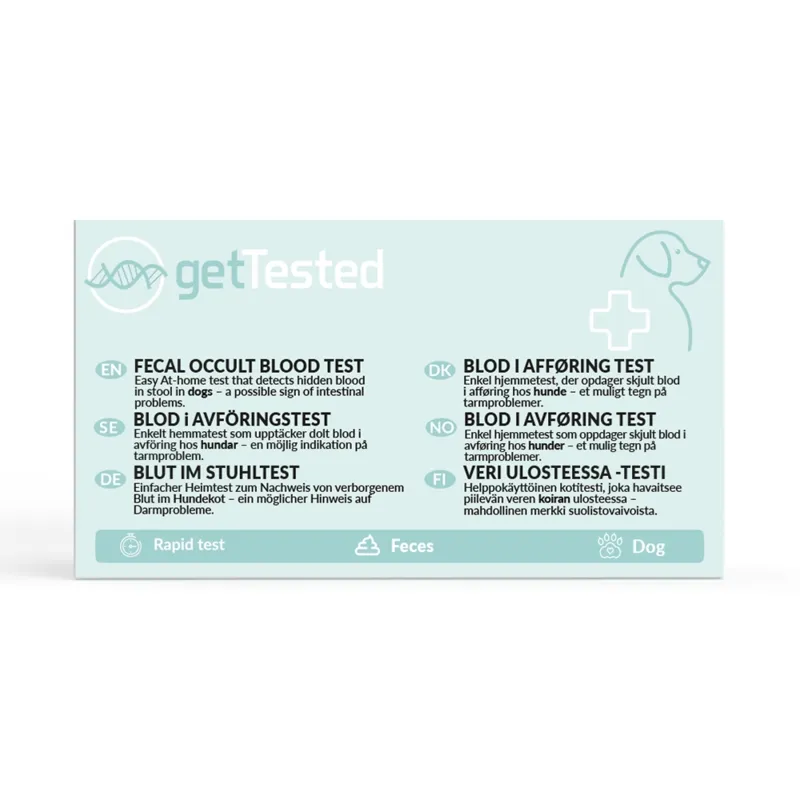 GetTested Blod i Avföringstest för Hundar