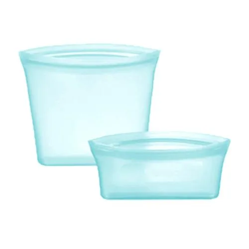 Silikon Fersk matoppbevaringspose Gjenbrukbare oppbevaringsposer Lekkasikker fryser Silikonlåsposer Kjøkken Ziplock Lock Bag White