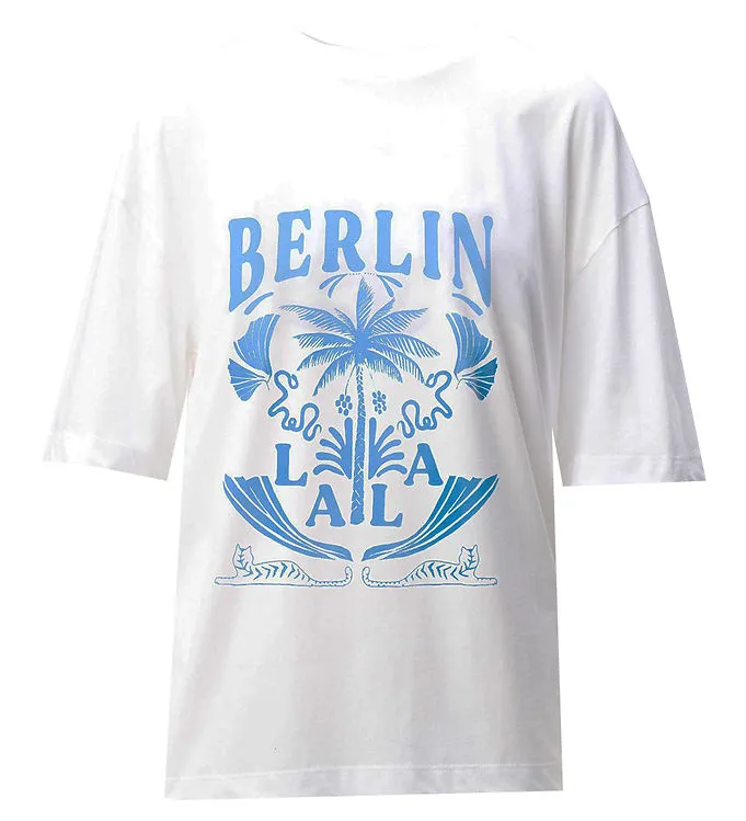 Lala Berlin T-shirt – Celia – Lala Palm White (#4764)