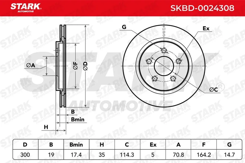 Bromsskiva STARK SKBD-0024308