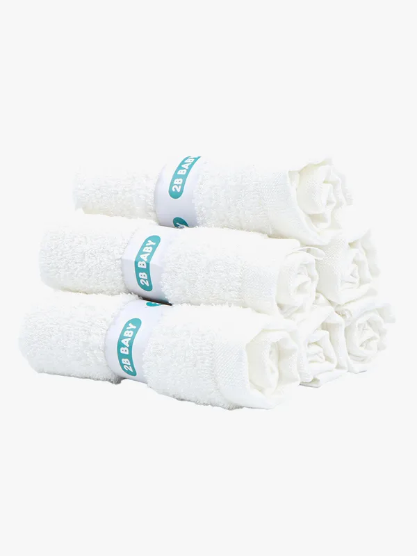 2B Baby Tvättlappar Bambu 6-Pack, Vit