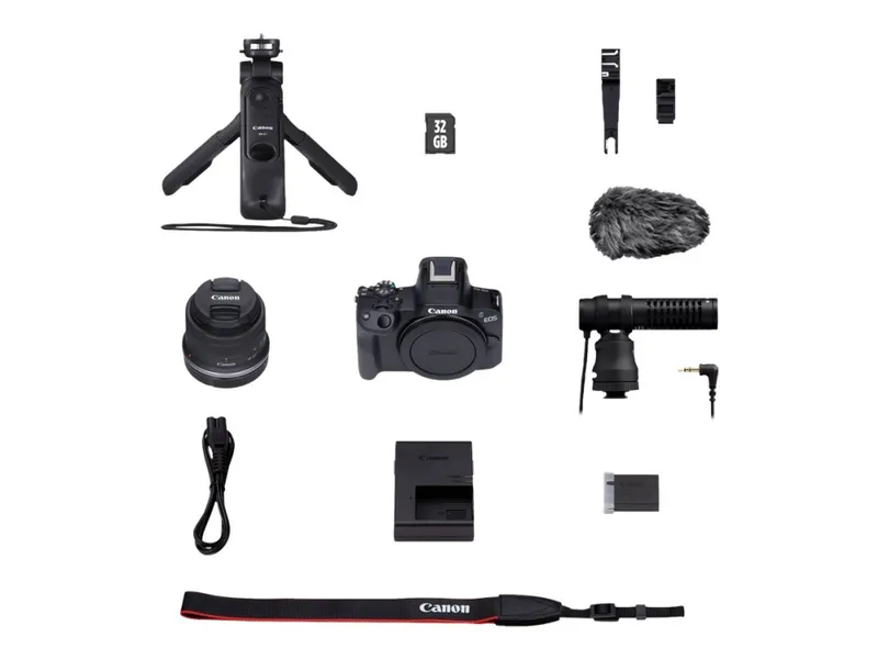 Canon EOS R50 + RF-S 18-45mm F4.5-6.3 IS STM Creator Kit - Svart
