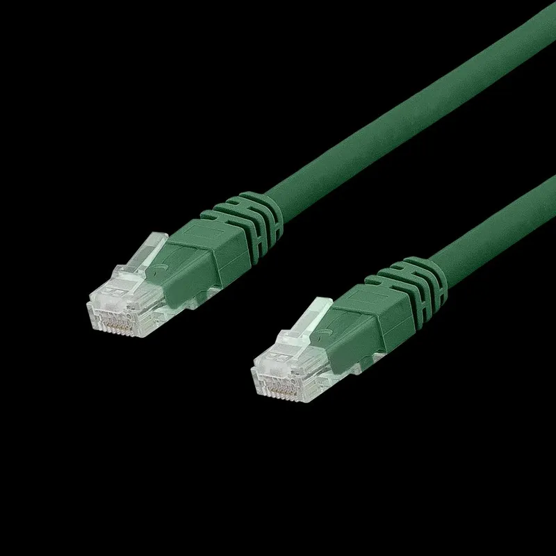 DELTACO U/UTP Cat6a patchkabel, Delta cert, LSZH, 15m, Grön