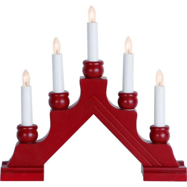 Ljusstake Karin Röd 30x28x7cm