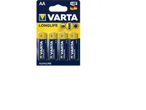 VARTA Longlife Alkaline AA-batteri LR06, 4-pack