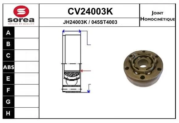 Ledsats, drivaxel EAI CV24003K