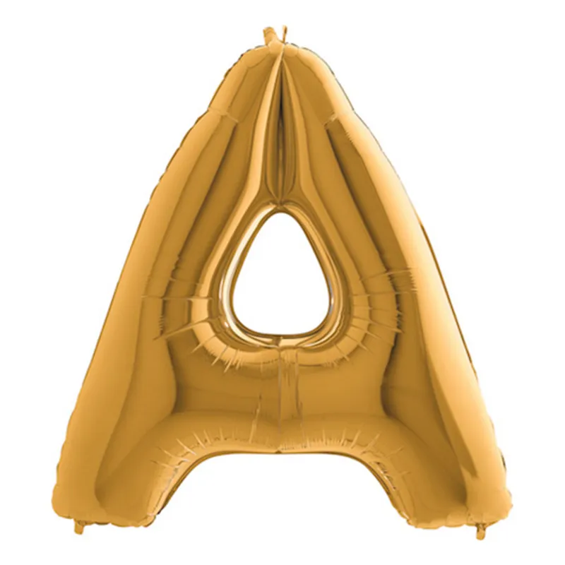 Bokstavsballong Guld Metallic – Bokstav A