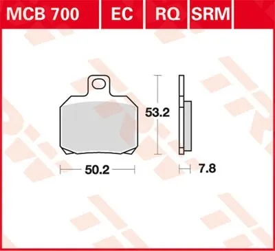 Bromsbelägg TRW MCB700SRM
