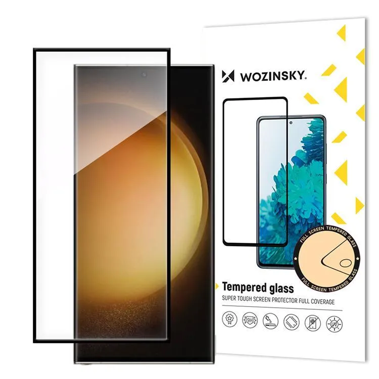 Wozinsky Galaxy S24 Ultra Härdat Glas Skärmskydd 9H – Svart
