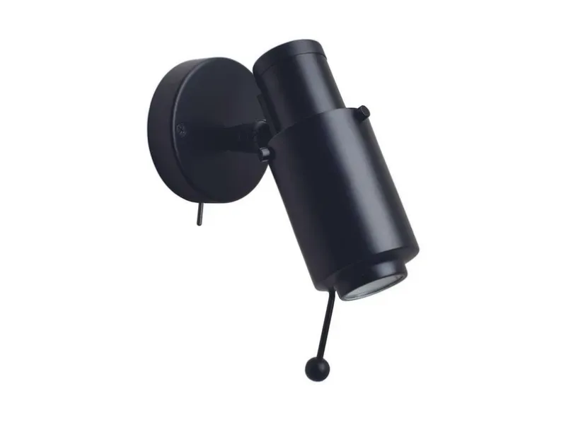 Biny LED-spot med strömbrytare & och stång, svart/svart - DCW - Metall