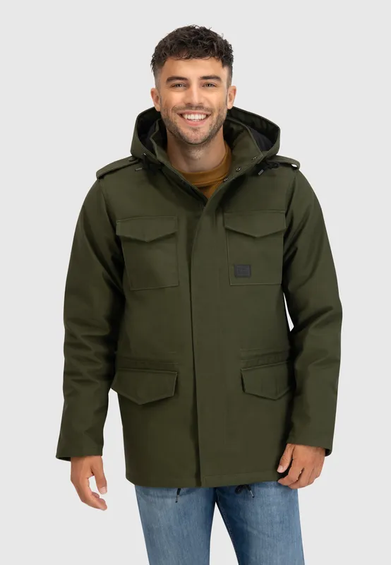Vintage Industries Darren Parka Jacka Oliv (#7627)