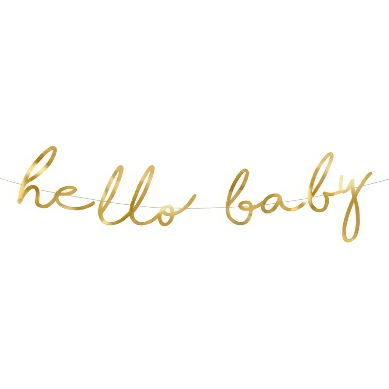 Girlang Hello Baby Guld Metallic
