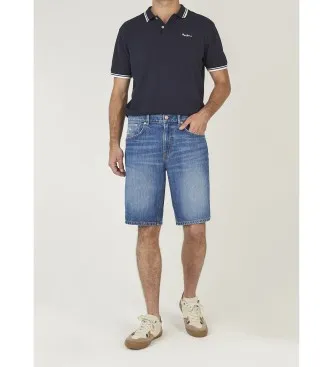 Pepe Jeans för män. PM8000037 Camden Bermudashorts i avsmalnande modell blå (36), Casual, Bomull, Denim