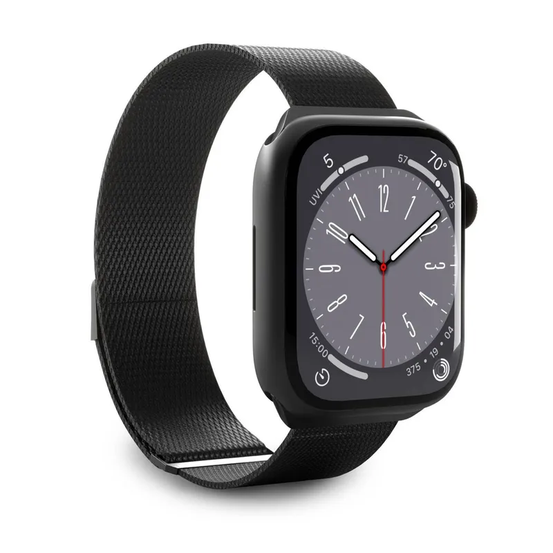 Armband till Apple Watch 42 44 45 49mm Milanese - svart