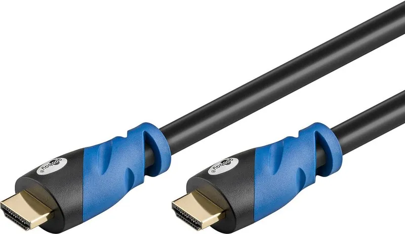 Goobay Premium höghastighets HDMI™-kabel med Ethernet, certifierad HDMI™-kontakt (typ A) > HDMI™-kontakt (typ A), 2 m