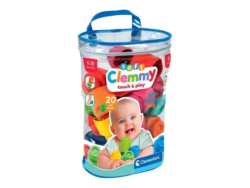 Soft Clemmy Mjuka Byggklossar 20-Pack Clementoni