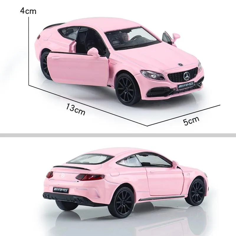 5-tums metallbilsimulering Utsökt formgjutning och leksaksfordon Mercedes Benz C63s AMG Coupe RMZ city 1:36 Legeringsmodell presenter för barn