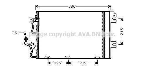 Kondensor, klimatanläggning AVA COOLING SYSTEMS OL5366D