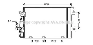 Kondensor, klimatanläggning AVA COOLING SYSTEMS OL5366D