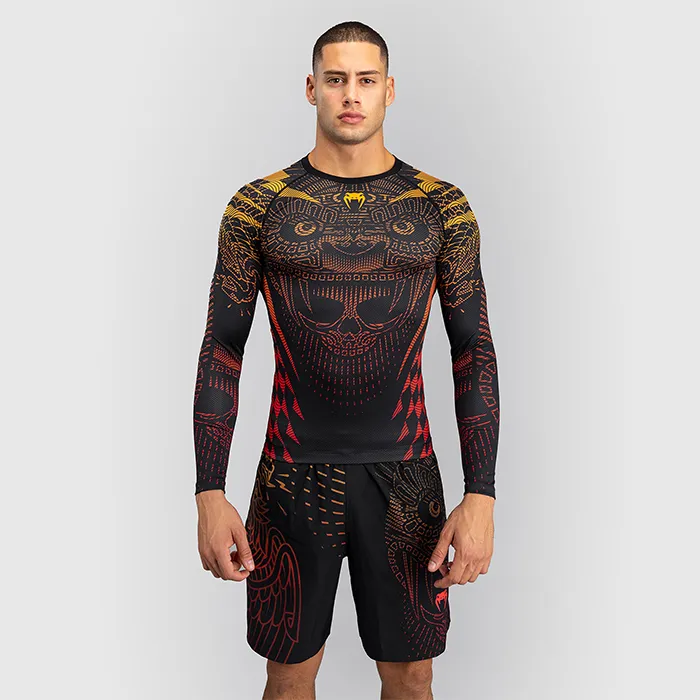 Venum Quetzal Fury Långärmad Rashguard Svart Röd Orange