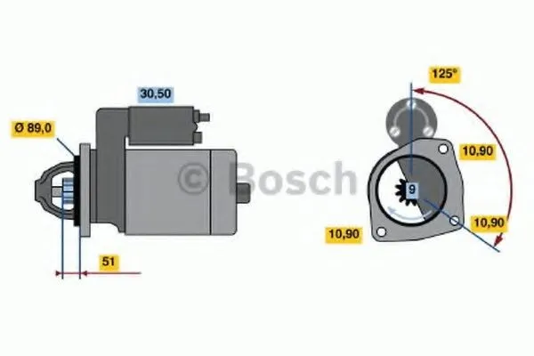 Startmotor BOSCH 0 986 017 240