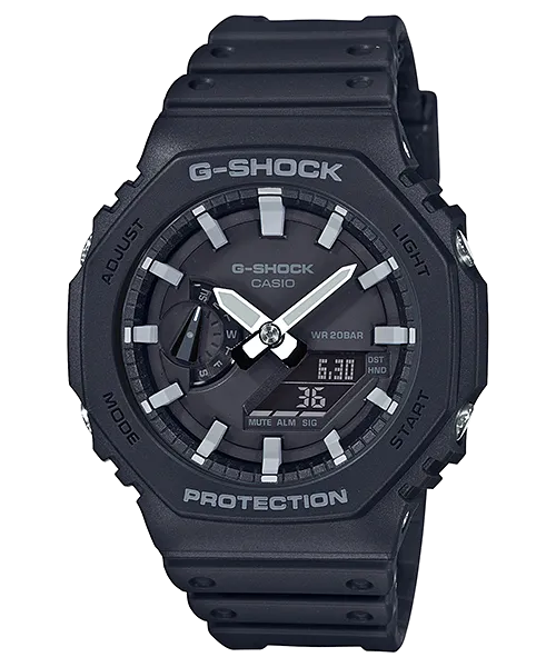 Casio G-Shock Monochrome Black Analog-Digital - GA-2100-1AER
