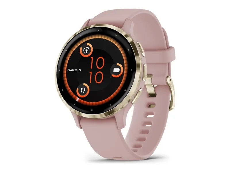 Garmin Venu 3S – 41 mm – puderrosa – smart klocka med band – silikon – handledsstorlek: 110-175 mm – display 1.2″ – 8 GB – Bluetooth, Wi-Fi, ANT+ -…