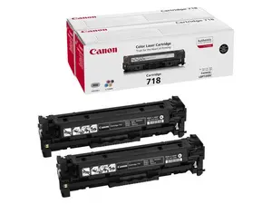 Canon toner 718BK original svart **2-Pack**