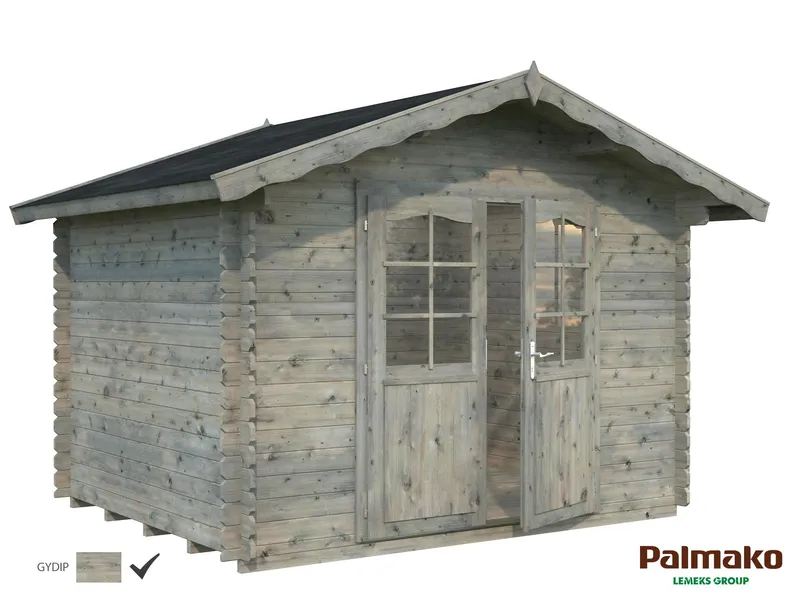 Palmako Vivian Stuga 7,2 m²/inv. 6,9 m², grå impregnerad