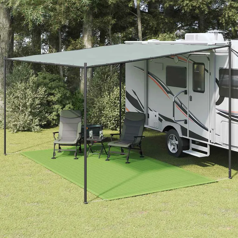 vidaXL Tältmatta ljusgrön 200×400 cm HDPE