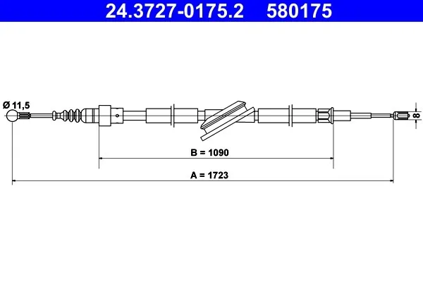 Handbromsvajer ATE 24.3727-0175.2
